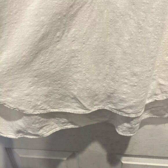 Loft The Softened Shirt‎ White Cotton Popover Women’s Large Coastal Lagenlook - Picture 5 of 7